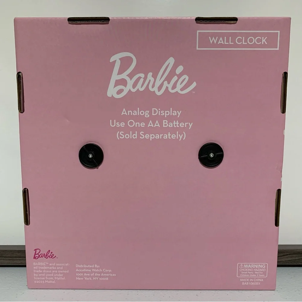 Mattel Barbie Analog Wall Clock-NIB